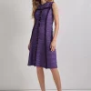 A-Line Princess Seam Fringe Trim Knit Dress