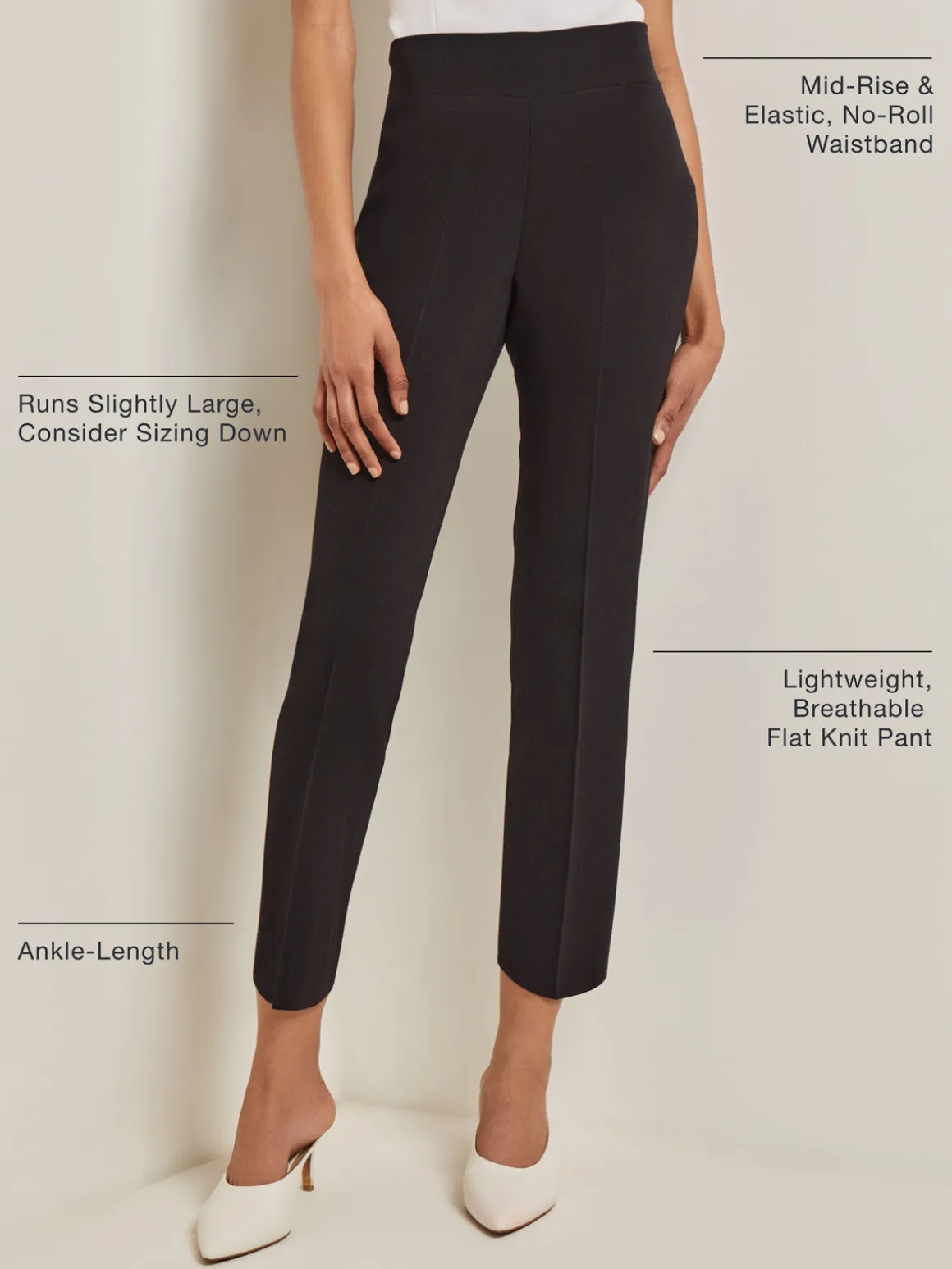 Ankle-length Flat Knit Pant