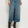 Asra Denim Maxi Skirt