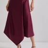 Asymmetrical Crepe de Chine Maxi Skirt