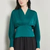 Batwing Sleeve Blouse - Crepe De Chine