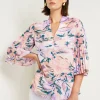 Bell Sleeve Blouse - Pleated Blouse | Misook