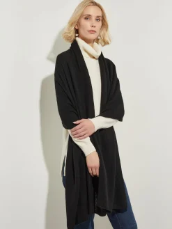 Black Cashmere Wrap Scarf - Jersey Scarf | Misook
