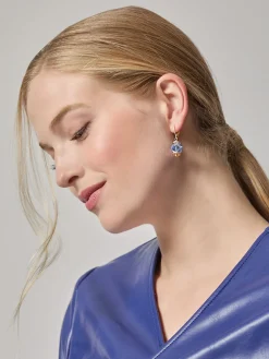 Blue Crystal Dangle Earrings