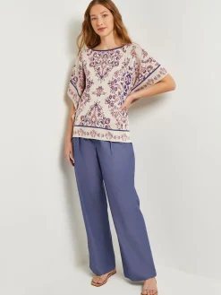 Cape Sleeve Tunic - Soft Jacquard Knit