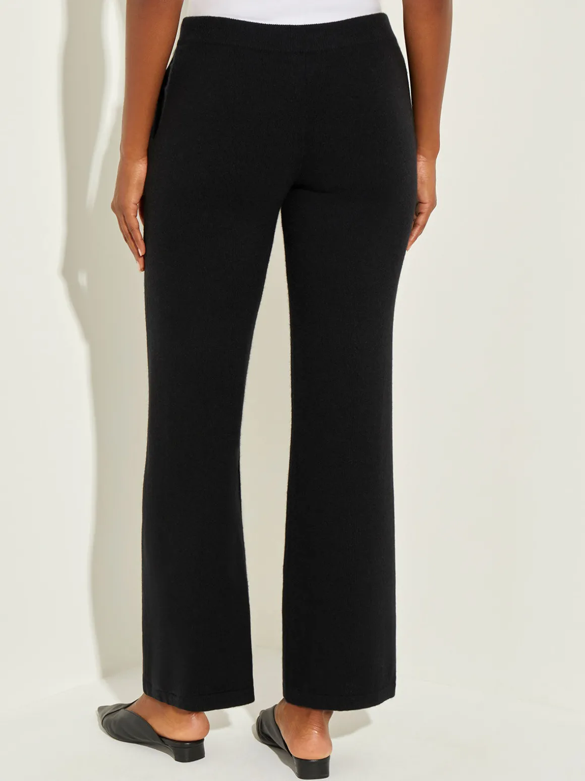 Cashmere Pants - Wide Leg Black Pants | Misook