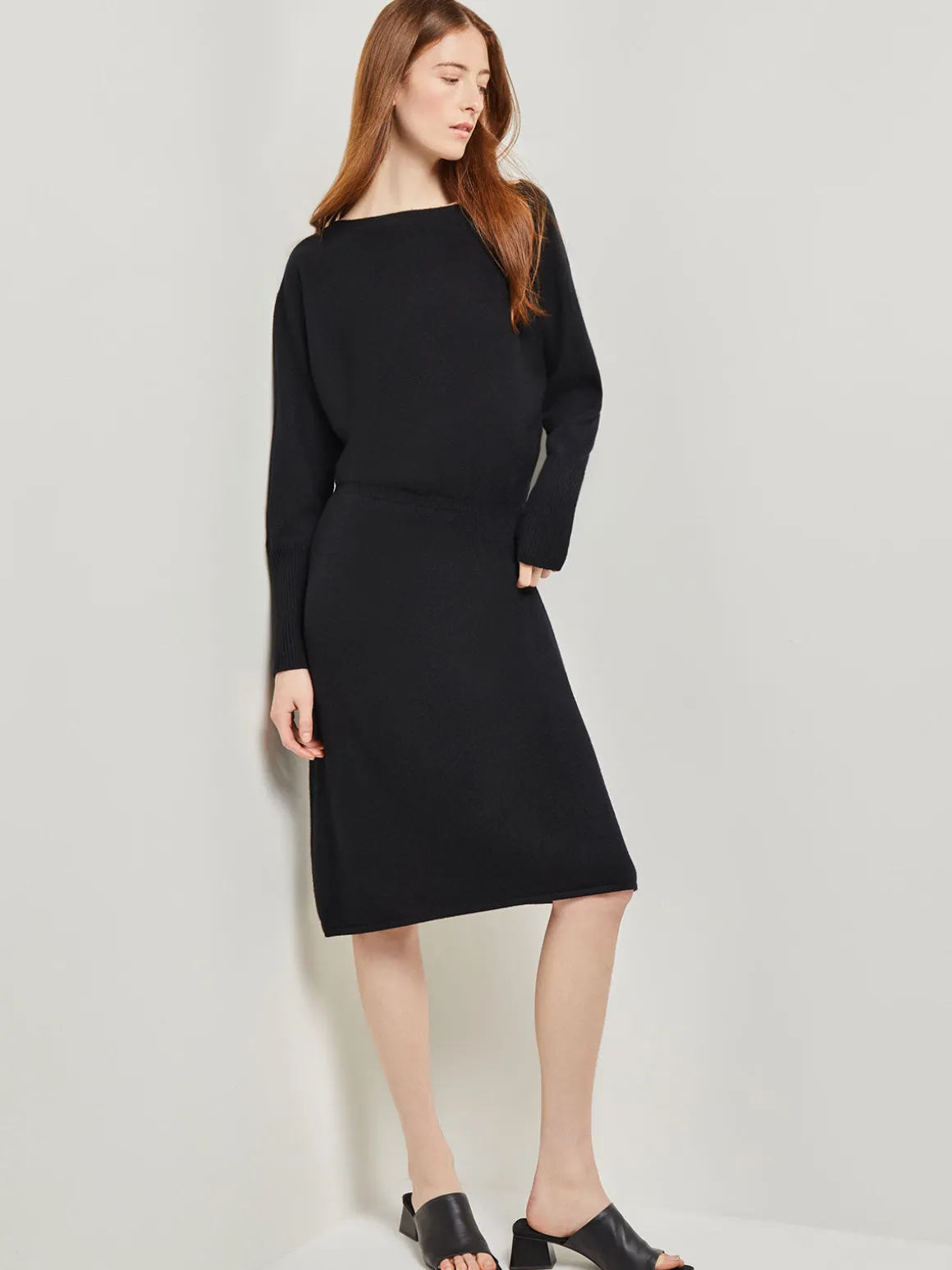 Dolman Sleeve Cashmere Dress