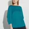 Draped Sleeve Crepe de Chine Blouse
