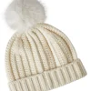 Faux Fur Pom Pom Cashmere Hat