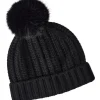 Faux Fur Pom Pom Cashmere Hat