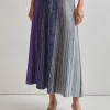 Flared Shimmer Lurex Knit Maxi Skirt