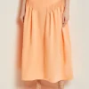Godet Midi Skirt - Pleated Faux Cupro Silk