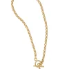 Handmade Rose Quartz Pendant Toggle Chain Necklace