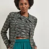Heritage Fit Lapel Jacket - Fringe Trim Tweed Knit