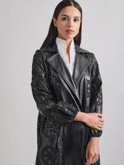 Heritage Fit Open Front Vegan Leather Jacket