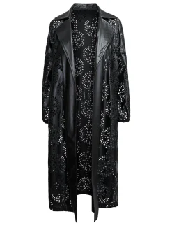 Heritage Fit Open Front Vegan Leather Jacket