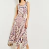 High-Low A-Line Dress - Soft Jacquard Knit