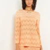 Jewel Neck Tunic - Ombre Pointelle Soft Knit