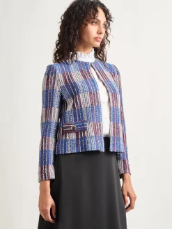 Jewel Neck Tweed Jacket
