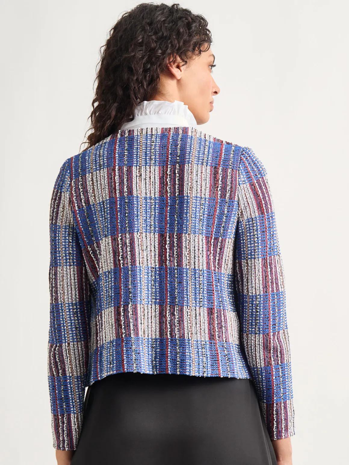 Jewel Neck Tweed Jacket