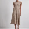 Maxi Fit & Flare Tweed Knit Dress
