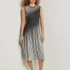 Midi A-Line Dress - Ombre Soft Intarsia Knit