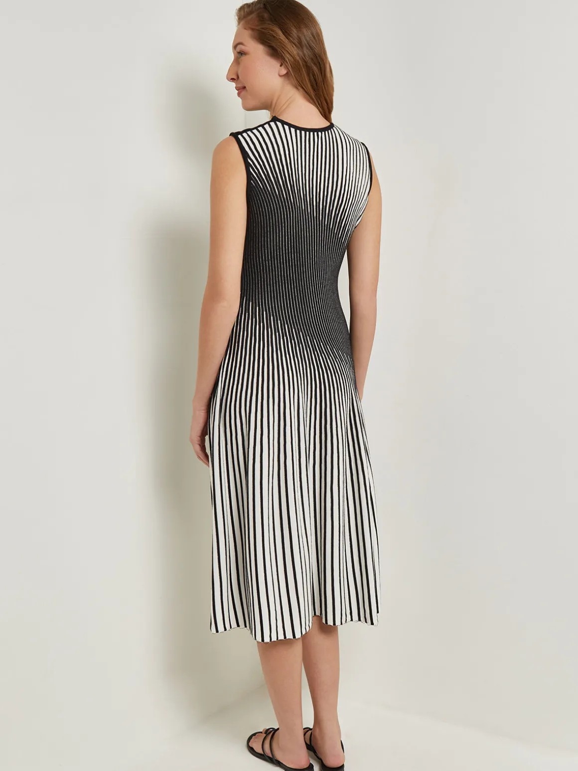 Midi A-Line Dress - Ombre Soft Intarsia Knit