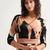 Modern Fit Short Jacquard Soft Knit Sweater Top