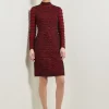 Modern Fit Two-Tone Eyelash Knit Sheath Dress