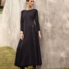 Modern Fit-and-Flare Sequin Princess Seam Knit Maxi Dress