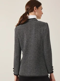 Open Neck Button Detail Blazer