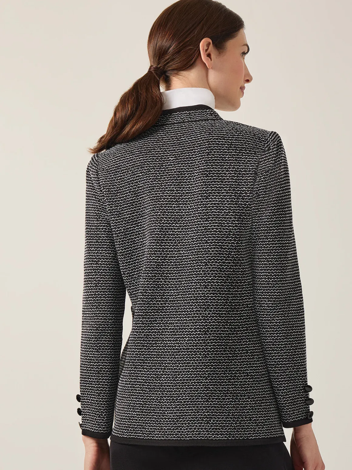 Open Neck Button Detail Blazer