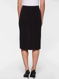 27" Straight Knit Skirt - Black Knit Pencil Skirt | Misook