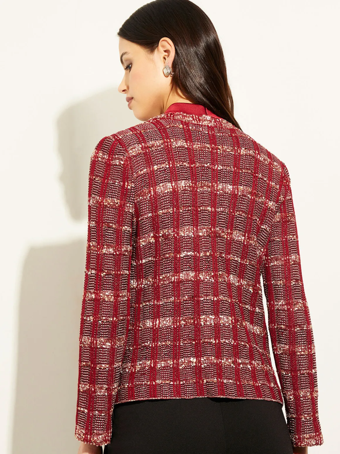 Red Plaid Jacket - Womens Tweed Jacket | Misook