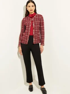 Red Plaid Jacket - Womens Tweed Jacket | Misook