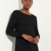 Sequin Grid Soft Recycled Knit Tunic