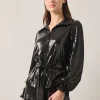 Sequin Novelty Woven Blouse