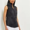 Sleeveless Stretch Cotton Blouse