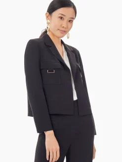 Soft Crepe Cropped Blazer