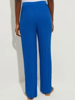 Soft Ribbed Knit Wide Leg Pant