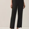 Split Hem Straight Leg Woven Pants