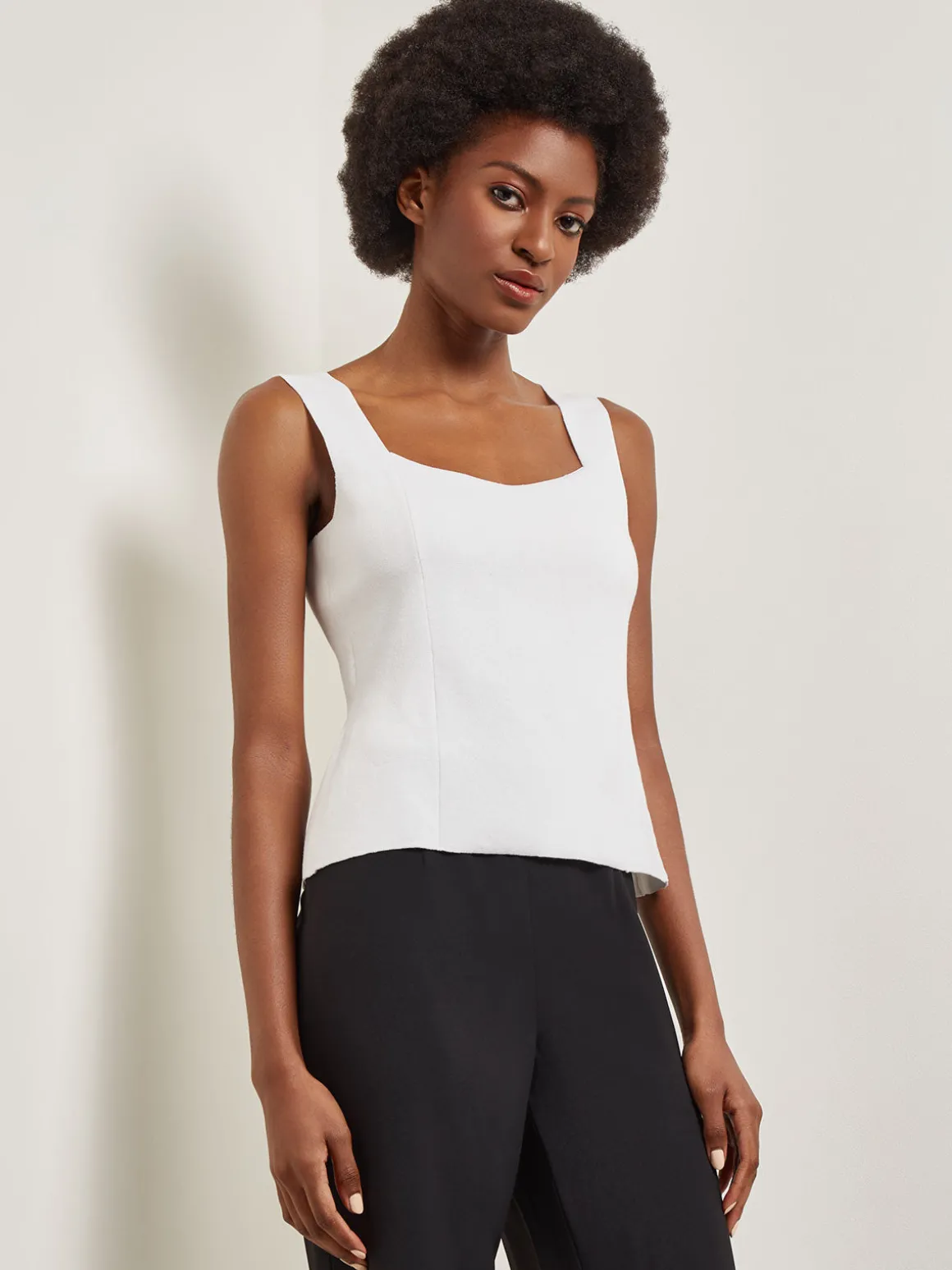 Square Neck Knit Tank