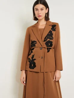 Tailored Fit Jacket - Embroidered Woven Twill