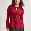 Tailored Fit Two-Toned Cutout Knit Jacket