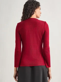 Tailored Fit Two-Toned Cutout Knit Jacket