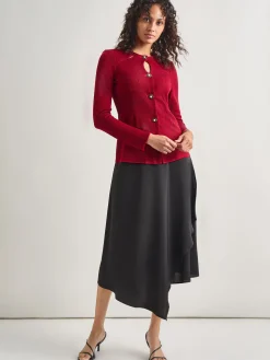 Tailored Fit Two-Toned Cutout Knit Jacket