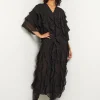 Tiered Ruffle Woven Chiffon Maxi Dress