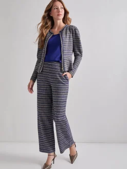 Tweed Knit Peplum Jacket
