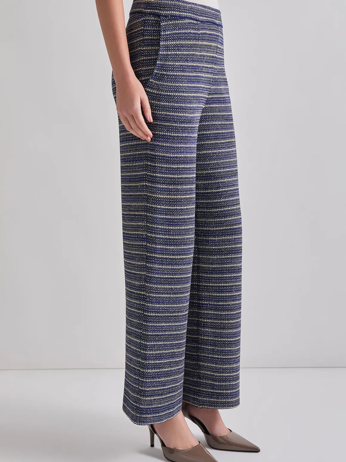 Tweed Knit Straight Leg Pant