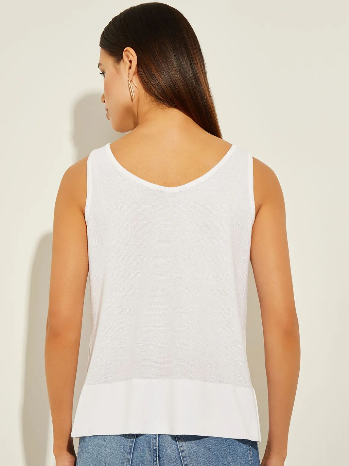 V-Neck Soft Knit Tank Top
